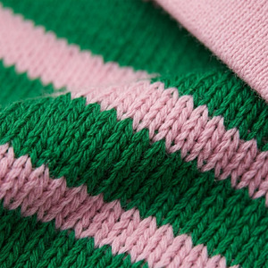 Suéter de punto acrílico a rayas rosa y verde personalizado, estilo casual para mujer, ideal para hermandades, camiseta, ropa griega. - Product Image 6