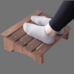 Wooden Under Desk Footrest <b>Ergonomic</b> Foot Rest for Office Chair Desk Table Home Office Comfort Support Adjustable Foot <b>Stool</b> - Product Image 5