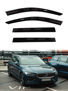 Volvo V60 2019-ON Pare-soleil transparent en acrylique noir fin GCS, déflecteurs de fenêtre, protection et décoration - Product Image 2