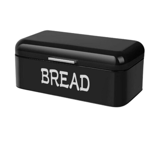 Caja de Pan Pintada a Mano, Recubierta de Color Negro, de Grado Alimenticio, Contenedor de Almacenamiento de Pan, Tamaño Personalizado - Product Image 1