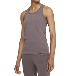 <b>Women</b> V-neck Sleeveless Tank <b>Top</b> Solid <b>Navy</b> Blue Breathable Polyester Spandex Yoga Front Logo Regular Fit Adult Sportwear - Product Image 5