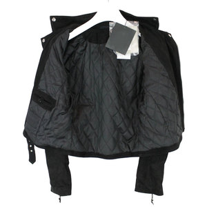 Women’s Genuine <b>Suede</b> Leather Biker <b>Jacket</b> Black Motorcycle <b>Jacket</b> with Belted Waist and Silver Hardware Slim Fit - Product Image 3