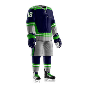 Tenue de hockey sur glace personnalisée, uniforme sportif de qualité professionnelle avec équipement de protection pour les matchs de hockey sur glace compétitifs - Product Image 6