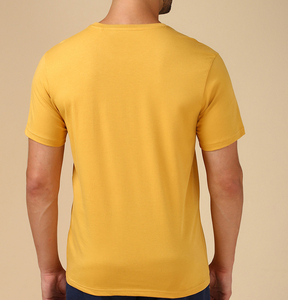 Camiseta de Algodón Lisa para Hombre, Corte Regular, Cuello Redondo, Cómoda, Informal, para Uso Diario, Precio de Fábrica, OEM Personalizado - Product Image 2
