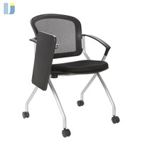 Chaise d'entraînement moderne en acier avec tablette d'écriture pliable pour conférences, hôpitaux et réunions