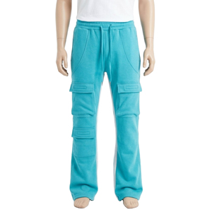 Nuevos Pantalones Cargo Casuales de Estilo Occidental para Hombre con Múltiples Bolsillos y Diseño Acampanado, Pantalones Jogger Apilados de Cintura Media para Invierno - Product Image 3
