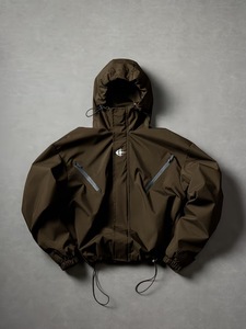 <b>Men's</b> Hooded Blouson <b>Jacket</b> Breathable Quilted Windproof Casual Loose Fit Solid Color Canvas <b>Pullover</b> Winter Wear - Product Image 2