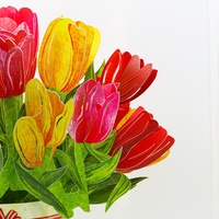 Bunga TULIP 3D POP UP buket bunga kerajinan kertas buket Salam