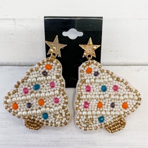 Pendientes de Lujo con Cuentas y Dijes Bohemios para Mujer, Joyería de Moda, Perlas Bordadas, Cristal Plateado para Fiestas - Product Image 4