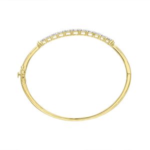 Pulsera de tenis de oro amarillo para mujer con diamantes de corte brillante redondo de 0.41 ct, engaste en canal, estilo clásico - Product Image 2