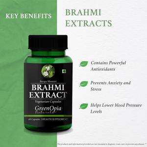 Brahmi (Bacopa Monnieri) Prensado en Frío, Silvestre, 60 Cápsulas Vegetarianas |   Suplemento de Plantas Medicinales |   Marca Privada OEM Disponible - Product Image 3