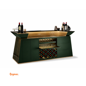 Barra de Bar para el Hogar Mirage Luxury de 8x2 pies con Encimera de Piedra, Mueble de Bar Moderno y Premium para Sala de Estar o Villa - Product Image 4