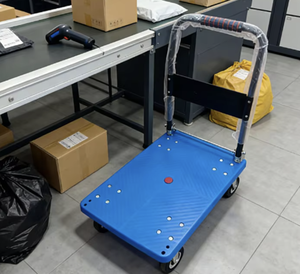 Chariot de manutention industriel en alliage d'aluminium OEM/ODM Vietnam, 4 roues, capacité 300 kg, pour entrepôt et courses - Product Image 2