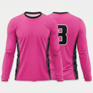 Low MOQ Custom Branding Basketball Sports Jerseys <b>Shirts</b> Breathable Crew Neck Full Sleeve Warm Up & shooting <b>Shirt</b> Tops - Product Image 1