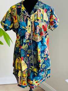 Floral Block Print <b>Short</b> <b>Set</b> Winter Fashion Cotton Lounge wear Sleepwear Bridesmaid Gift Pyjama <b>for</b> <b>women</b> - Product Image 2