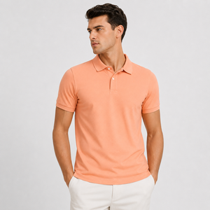 elegant man <b>polo</b> shirt suitable for office and casual use durable stitching breathable cotton blend for all day comfort OEM - Product Image 1