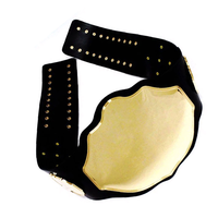 Ceinture de championnat de lutte personnalisée avec placage en nickel argenté et doublure en velours – Équipement de haute qualité en gros