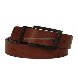 Cinturón de cuero de grano completo extra ancho para hombre, todos los tamaños, colores disponibles en oro, níquel, latón, plata, hebilla de una sola punta - Product Image 4