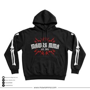 Sweat à capuche streetwear personnalisé Mawra, unisexe, noir, en coton, imprimé crâne, streetwear, sweat à capuche chaud pour l'hiver, mode unisexe - Product Image 3
