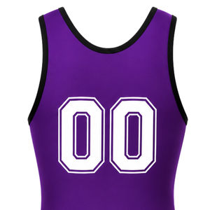 <b>Men</b> Purple Black Sublimated <b>Wrestling</b> <b>Singlet</b> Digital Design Polyester <b>Wrestling</b> Apparel Competition Sports Uniform - Product Image 5