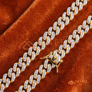 Most Selling Iced Out Cuban Link Chain 14K Gold Plated Diamond Cut Hip Hop Choker Necklace A high demand item Available For Sale - Product Image 3