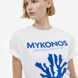 Usines OEM, vente en gros de t-shirts en coton bio à manches courtes, t-shirts pour femmes de haute qualité et durables. - Product Image 6