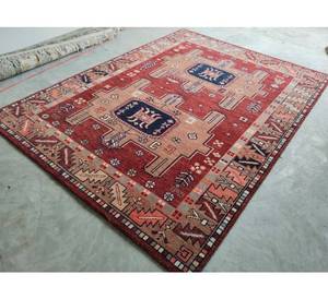 Alfombra Moderna de Lana, Antideslizante, Lavable, con Diseño Abstracto, para Sala de Estar, Dormitorio o Uso en Exteriores, de Pelo Corto, Hecha a Mano, Apta para Mascotas - Product Image 1