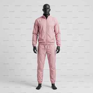 Conjunto Deportivo Personalizado de Chaqueta y Pantalones Cortavientos de Nailon con Cierre para Hombre, Resistente al Viento, para Entrenamiento - Product Image 1