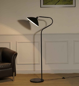 Volta Black Finish Metal <b>Study</b> Floor <b>Lamp</b> Wholesale Modern Industrial Standing Light Manufacturer Custom Adjustable Floor <b>Lamp</b> - Product Image 4