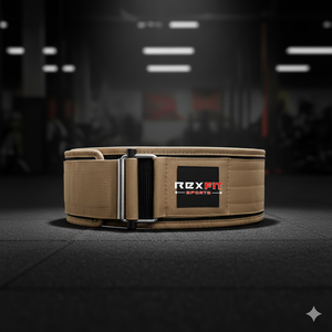 Ceinture de squat en cuir robuste Rexfit Sports pour hommes, avec boucle à ardillon réglable, pour le soutien en musculation - Product Image 6