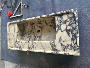 Stone Era Luxury Marble Bathroom Vanity Sink Wash <b>Basin</b> with Customized Design Durable Eco-Friendly Easy Cleaning for Home Use - Product Image 2