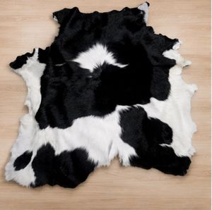 Faux Fur Cowhide Area Rug Animal Print Plush Non-Slip Rubber Backing Farmhouse Style Living Room Decor - Product Image 3
