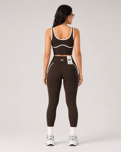 Leggings de yoga taille haute pour femmes, motif uni, pantalon de sport taille mi-haute pour femmes, épais pour l'hiver - Product Image 3