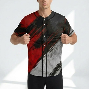 ผู้ผลิตเสื้อเบสบอลแบบสั่งทำ ปักกระดุม ชุดทีมพร้อมพิมพ์โลโก้ - Product Image 3