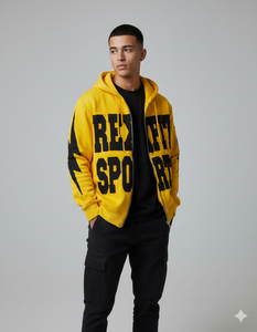 Sweat à capuche zippé de qualité supérieure avec étiquette personnalisée, couleur rouge, effet vieilli, délavé à l'acide, style vintage, en polaire pour homme, streetwear - Product Image 5