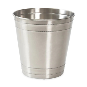Poubelle multifonctionnelle en métal blanc galvanisé pour la maison, l'hôtel, le café, poubelle à déchets - Product Image 4