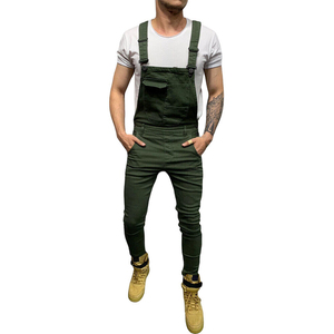 Heavy Duty Performance <b>Bib</b> And Brace Overalls <b>Mens</b> Overalls Denim Jeans Casual Dungarees Trousers Casual Slim Jumpsuit Pants - Product Image 1