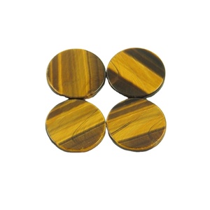 Piedra de moneda plana de ojo de tigre Natural 100%, piedra preciosa de cabujón de Color superior para la fabricación de joyas, gemas Vivaaz, venta al por mayor, calor IGI - Product Image 2