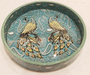 ถาดไม้เคลือบเคลือบเคลือบพร้อมถาดเสิร์ฟถาดไม้สำหรับตกแต่งห้องครัวและรับประทานอาหารถาดทำจากเรซินโดยหัตถกรรม tayyab - Product Image 1