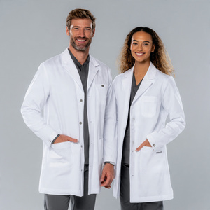 Blouse de laboratoire professionnelle unisexe, durable, à manches longues, tricotée, respirante et confortable - Product Image 1