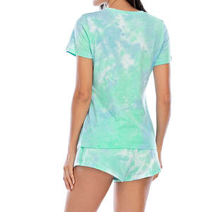 New Style <b>Tie</b> <b>Dye</b> Short <b>Set</b> Seamless Women Two Piece Short <b>Set</b> New Arrival Women Short <b>Set</b> Summer Wear T-shirt and Short <b>Set</b> - Product Image 4