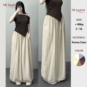 Pantalon Harem Décontracté Léger pour Femme, Taille Élastique, Nœud Perlé, 100% Polyester, Style Streetwear, Été, Fabrication OEM - Product Image 2