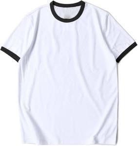 New Arrival High Quality Men's T Shirts Drop Shoulder ringer Cotton Street wear T-shirt Heavyweight Looser Fit Breathable Shirt - Product Image 2