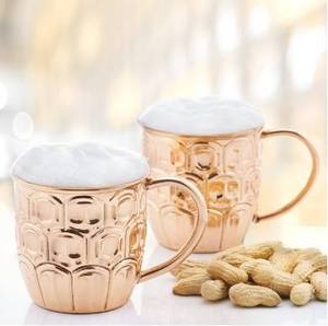 Jarra de Cobre Martillada a Mano para Cerveza, Juego de Jarras de Cobre Moscow Mule, Jarra de Cerveza de Acero Inoxidable y Cobre al Mejor Precio - Product Image 4