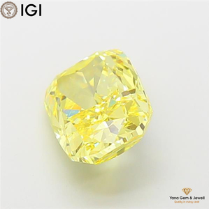 Diamant de laboratoire CVD de qualité supérieure, taille coussin, 4,00 carats, certifié IGI, couleur jaune vif fantaisie, clarté VS2, pour bijoux uniques - Product Image 6