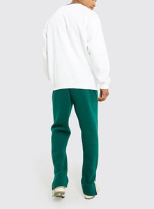 Color Block Boxy Man Sweatpants <b>Hoodie</b> Set Winter Casual Oversized <b>Lightweight</b> Fleece Streetwear Flared Baggy Tracksuit - Product Image 2