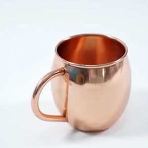 Mug à bière en cuivre de qualité supérieure, mug Moscow Mule, finition polie, vaisselle en cuivre, prix de gros - Product Image 1