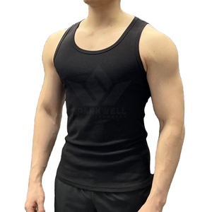 Men’s <b>Black</b> Sleeveless Tank Top Scoop Neck Slim Fit Breathable Stretch Lightweight Casual Gym Workout Bodybuilding Muscle <b>Vest</b> - Product Image 5