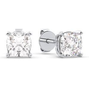 REYES Latest Design 925 Sterling <b>Silver</b> Cushion Cut 2.24 Carat Moissanite Screw Back Stud <b>Earrings</b> For Women Fine Jewelry - Product Image 5