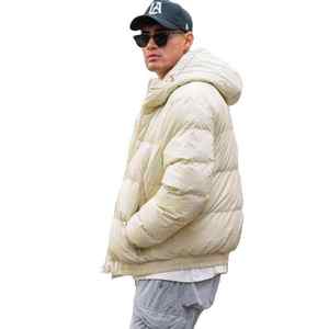 Veste matelassée à capuche pour homme, manteau d'hiver chaud et isolé, coupe-vent, vêtement d'extérieur matelassé avec logo brodé - Product Image 2